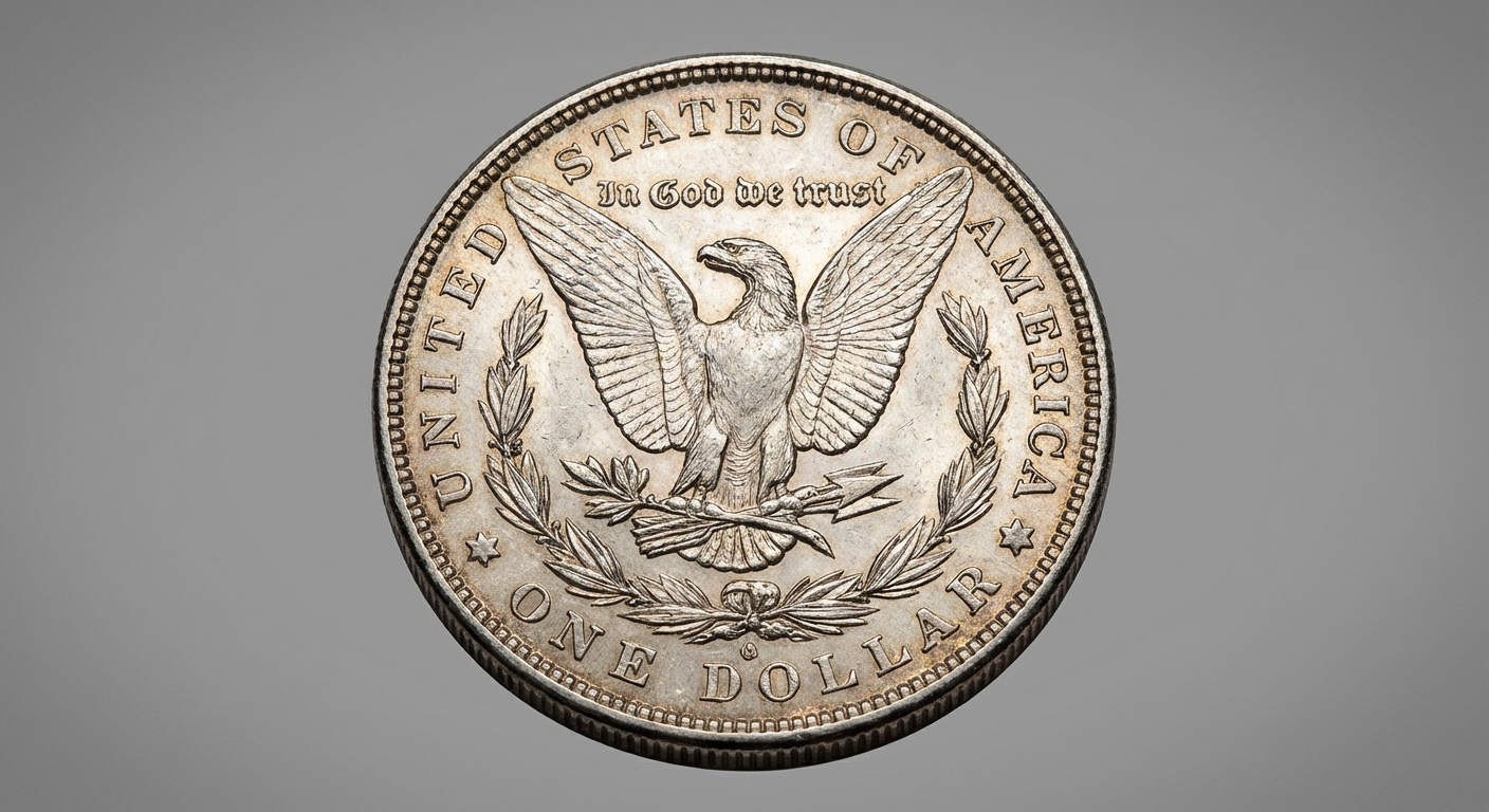 Morgan Silver Dollar reverse - US coin graded by Coinaikon